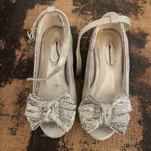 Joyfolie Gold glitter Sparkle Ankle Strap mini heel